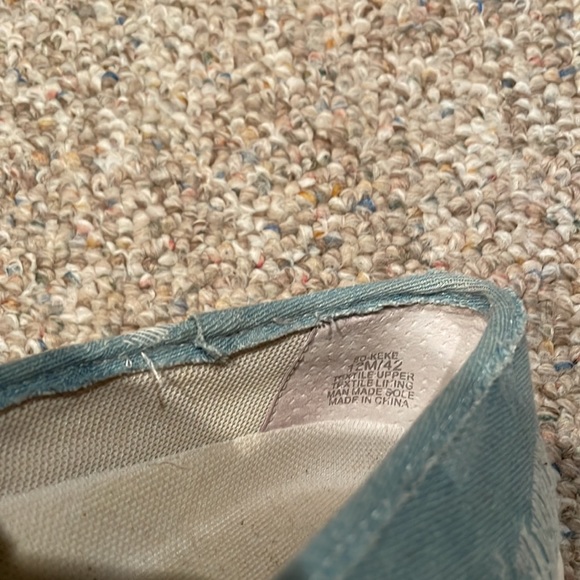 Sole Society slip on sneakers distressed denim size 12M - Picture 5 of 6